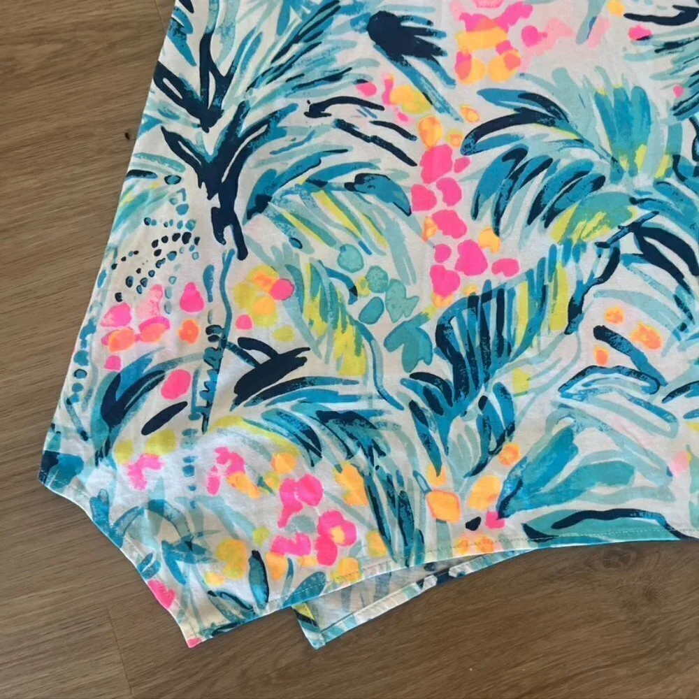 LILLY PULITZER Melle Trapeze Dress Serene Blue Tippy Top Racerback cotton XXS - Picture 3 of 12